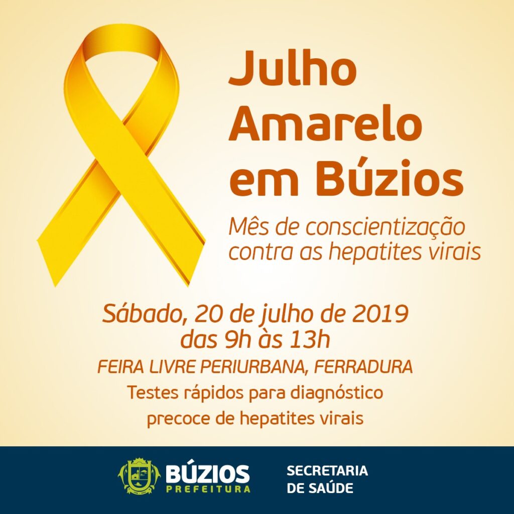 Julho amarelo alerta a população para prevenção de hepatites virais