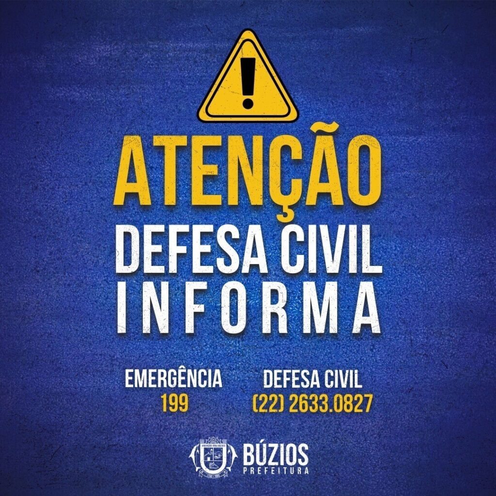 Defesa Civil emite alerta para condições climáticas Prefeitura