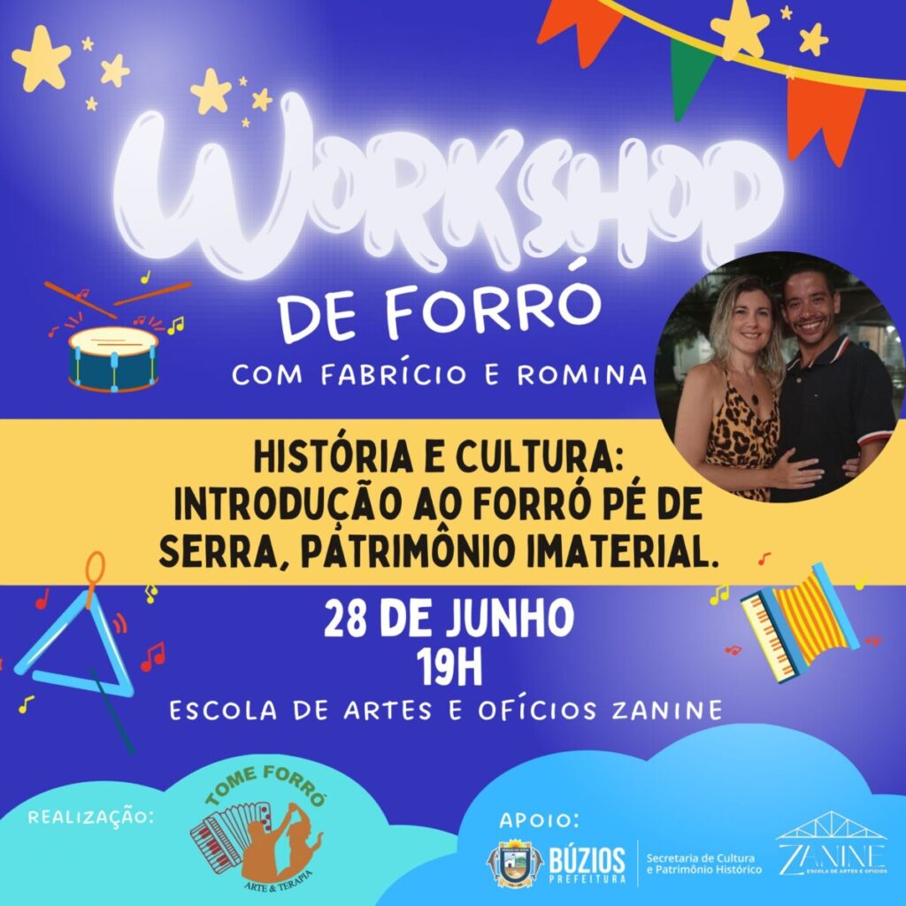 Escola de Artes e Ofícios Zanine realiza Workshop de Forró nesta quarta