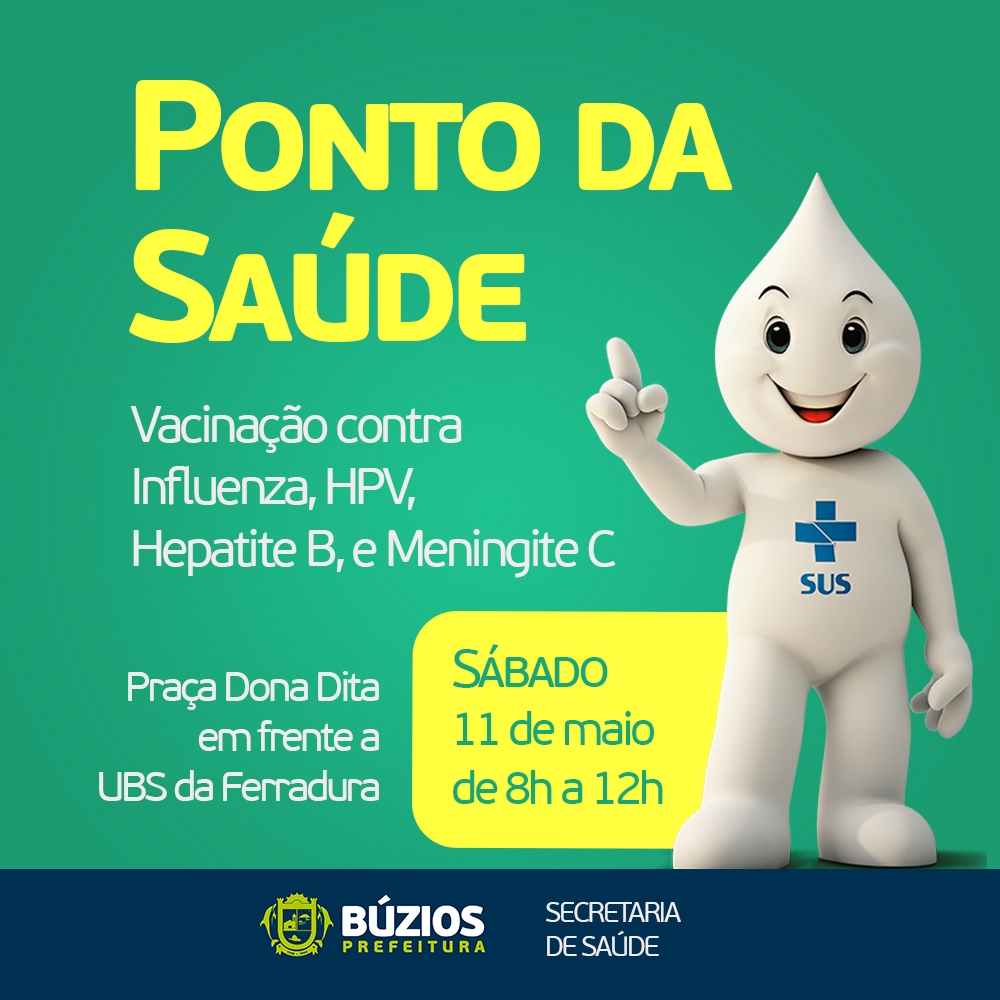 Ponto da Saúde amplia Campanha de Vacinação na Praça da Ferradura neste sábado - Prefeitura ...