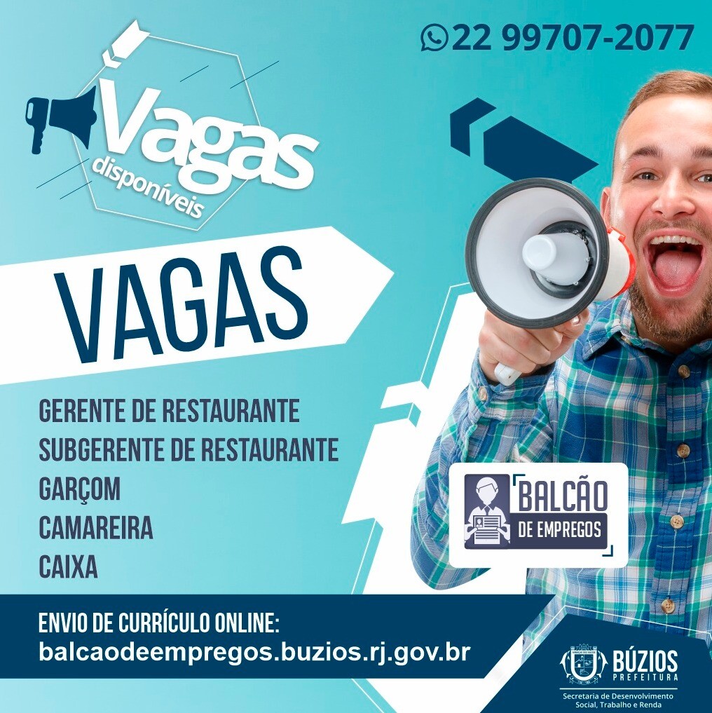 Balcão De Empregos Informa A Disponibilidade De Novas Vagas Para Contratação Prefeitura 7569