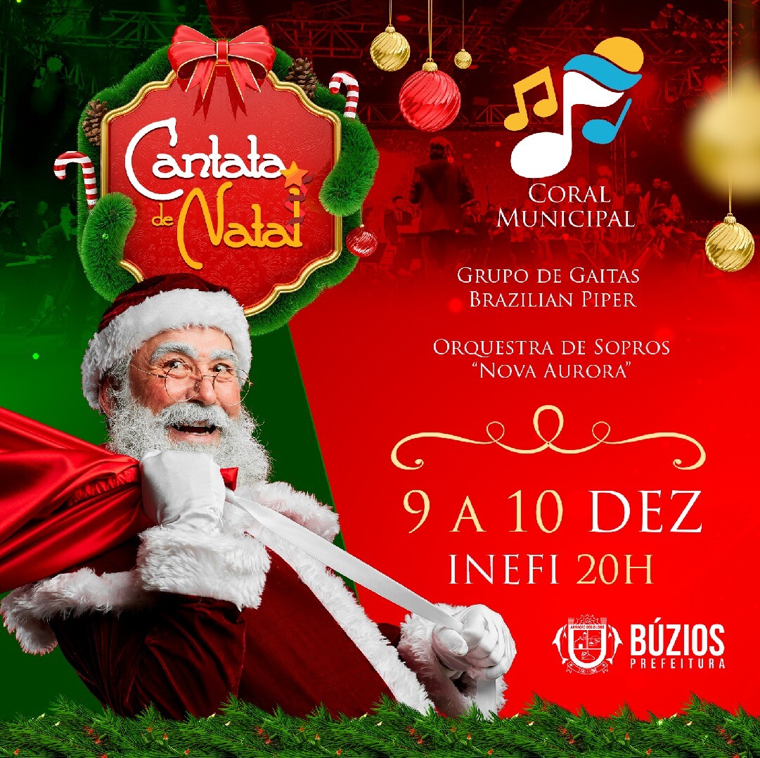 Cantata de Natal” de Búzios será realizada na praça do Inefi nos dias 09 e  10 de dezembro - Prefeitura Municipal de Armação dos Búzios