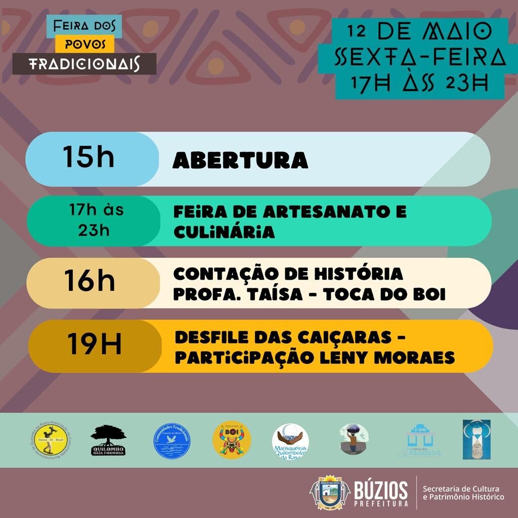 IMG 20230504 WA0034 Prefeitura de Búzios realizará Feira dos Povos Tradicionais