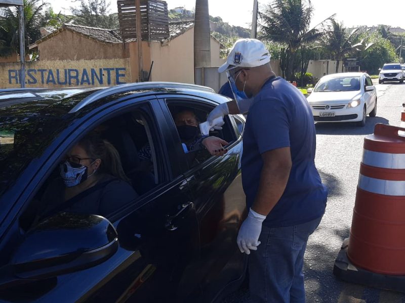 barreira sanitária aferição temperatura